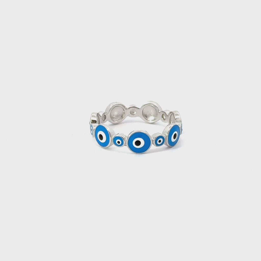 Light Blue Evil Eye Ring