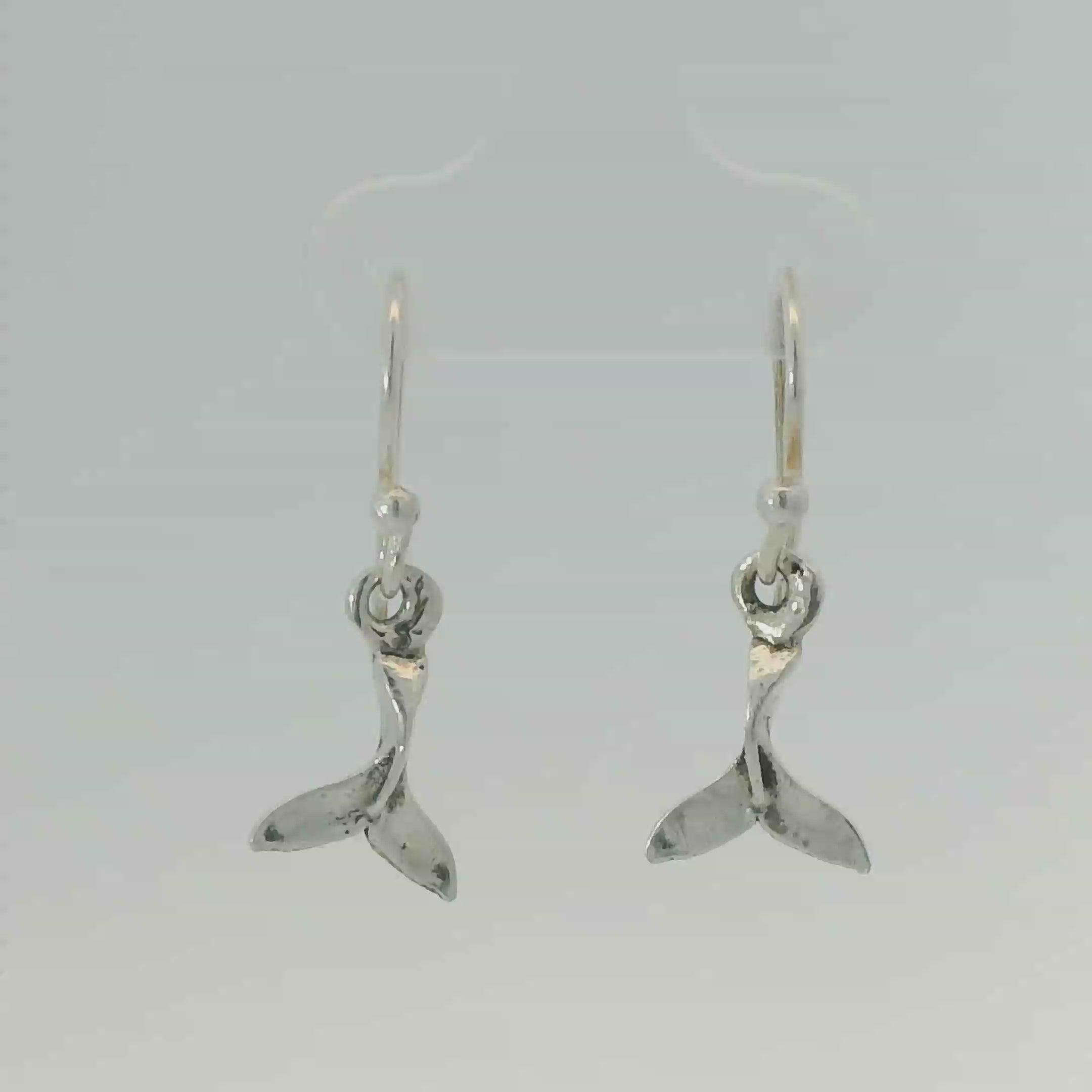 WHALE TAIL STERLING SILVER EARRINGS