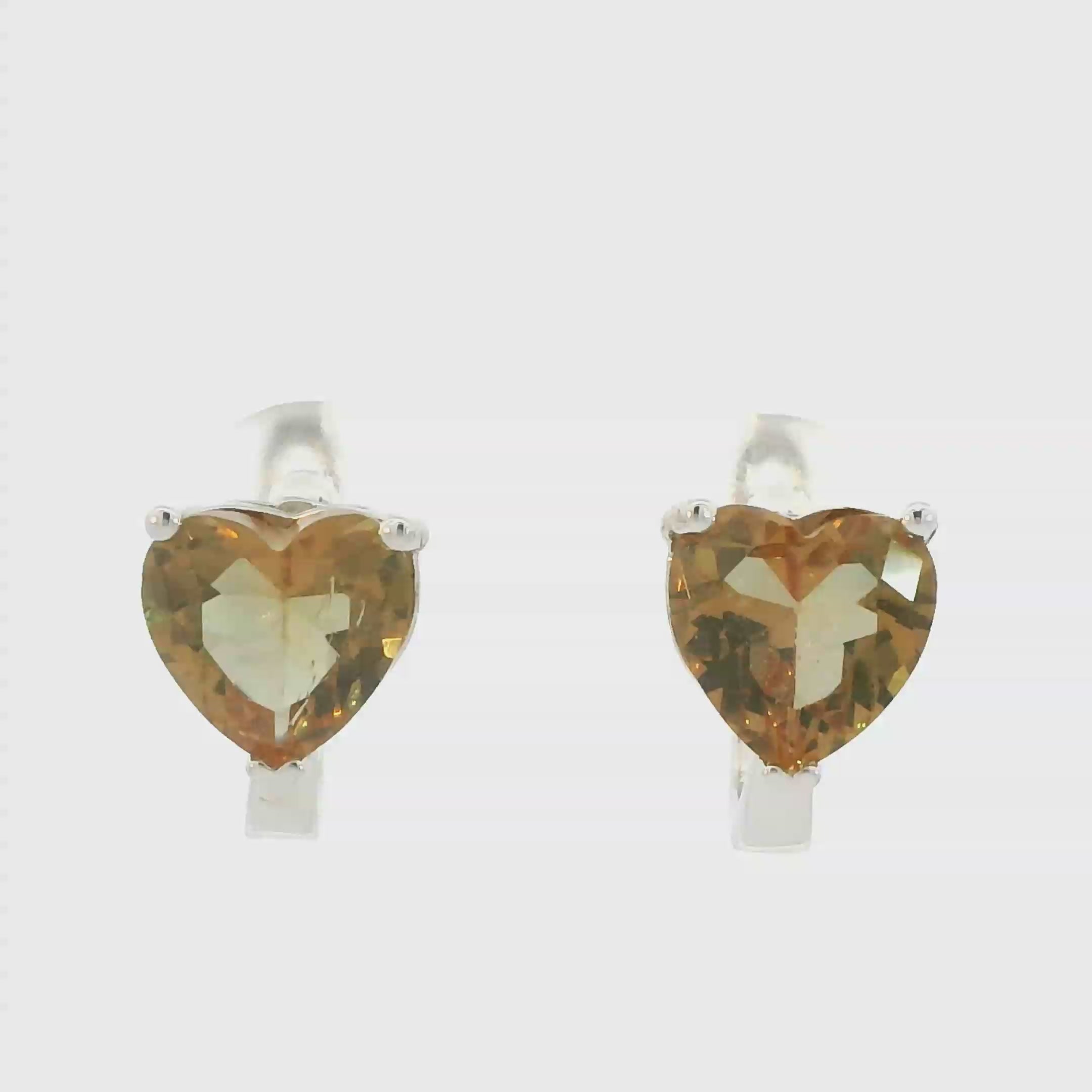 ZULTANITE COLOR CHANGING STERLING SILVER HEART EARRINGS