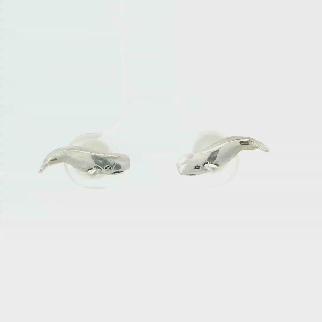 WHALE STERLING SILVER EARRINGS