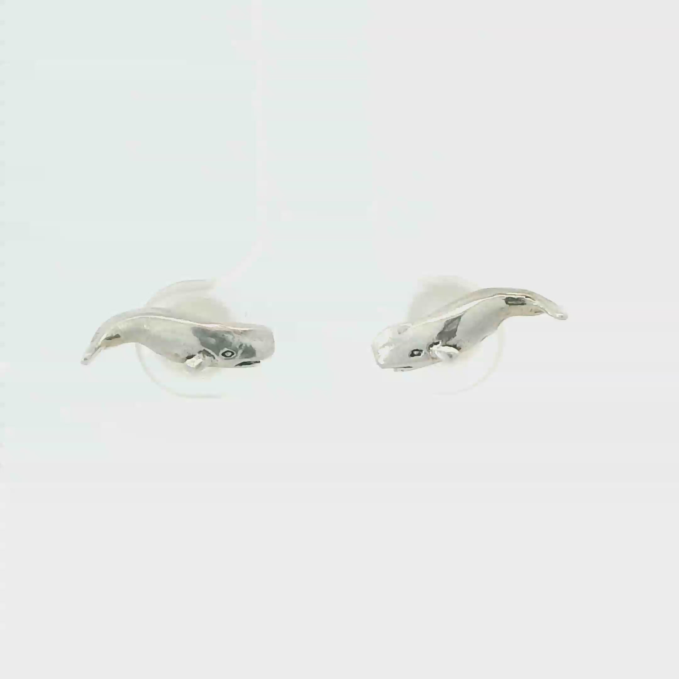 WHALE STERLING SILVER EARRINGS