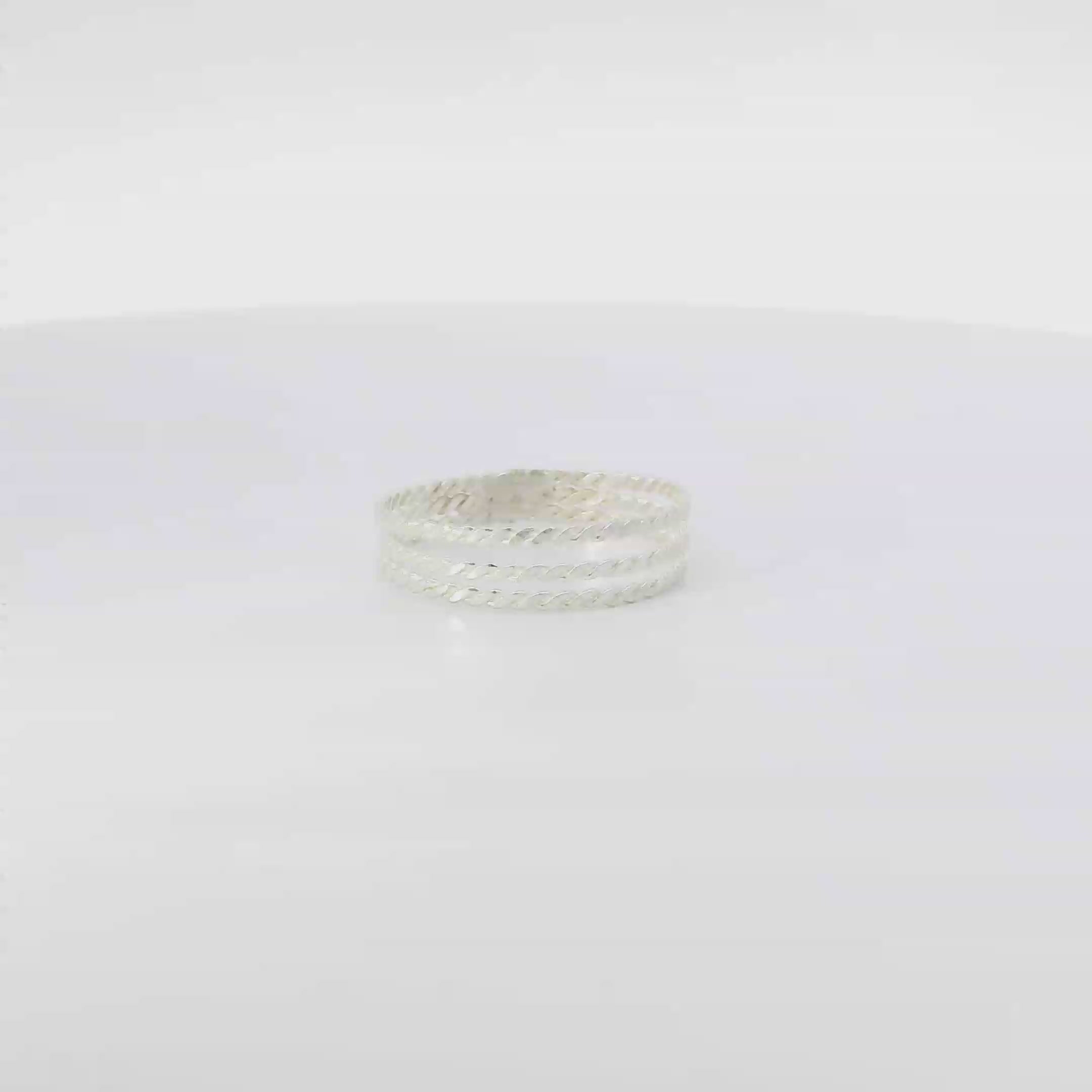 Sterling Silver ring with 3 braided bands