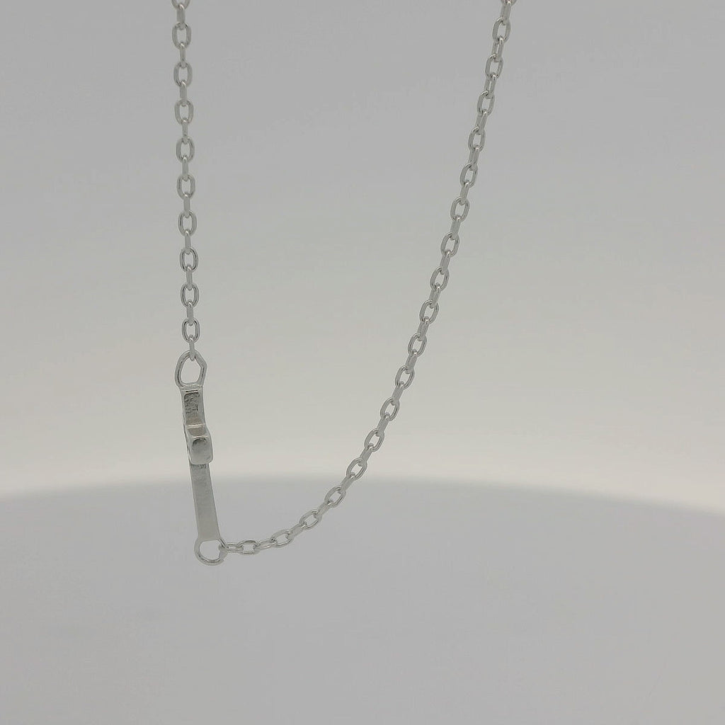 STERLING SILVER CZ CROSS BRACELET