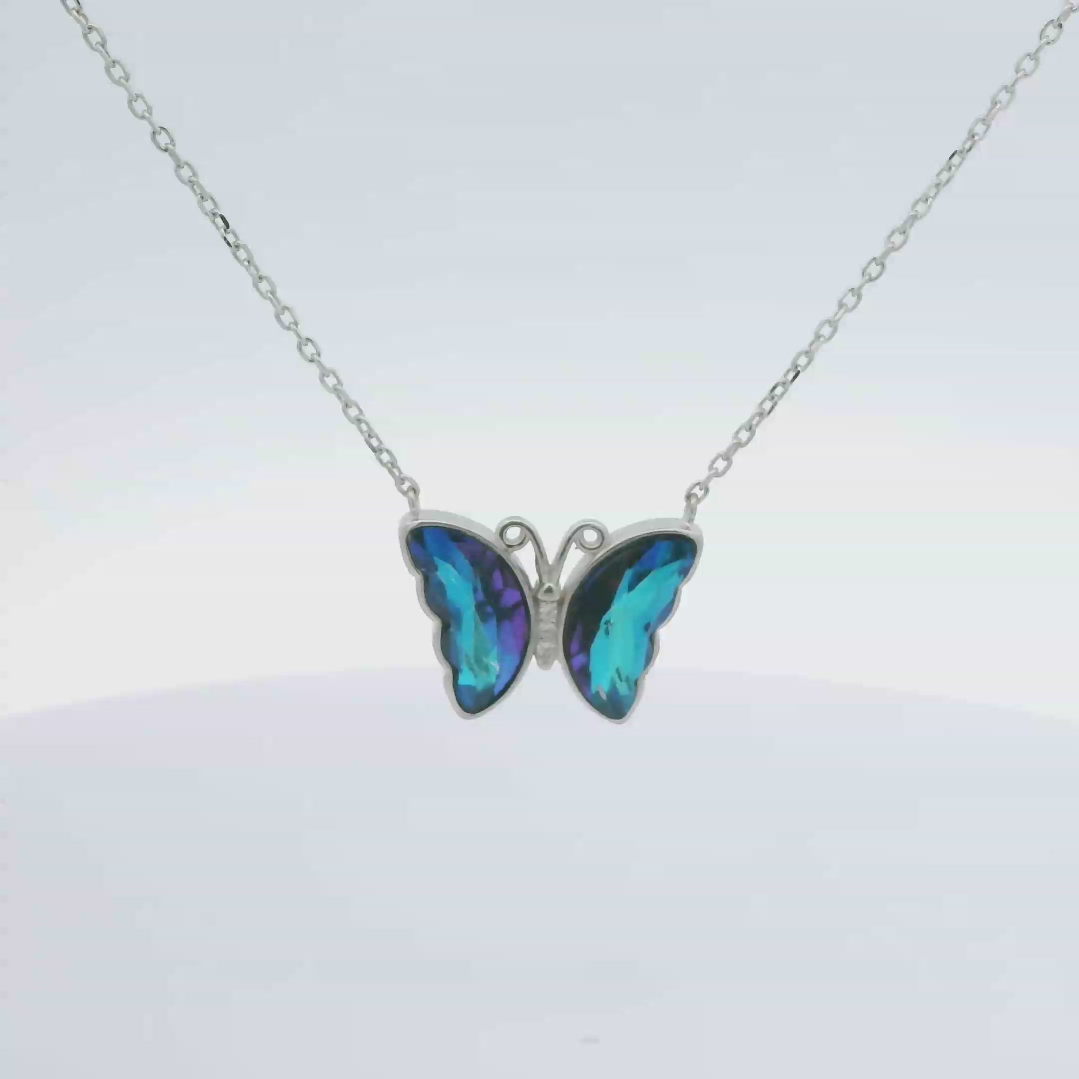 Cubic zirconia necklace (Butterfly)