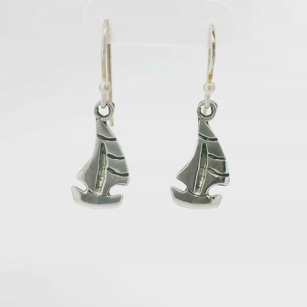 SAIL BOAT STERLING SILVER EARRINGS