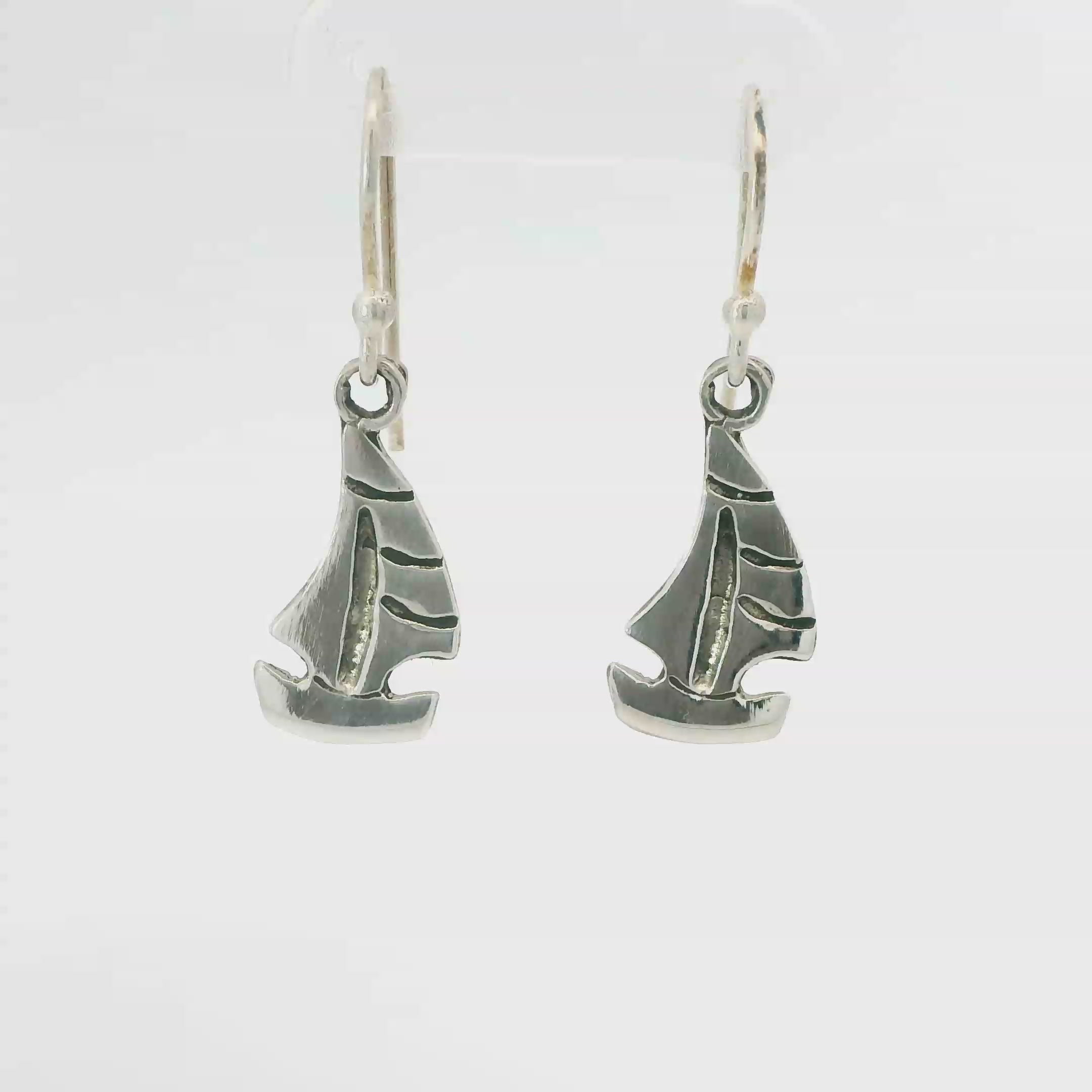 SAIL BOAT STERLING SILVER EARRINGS