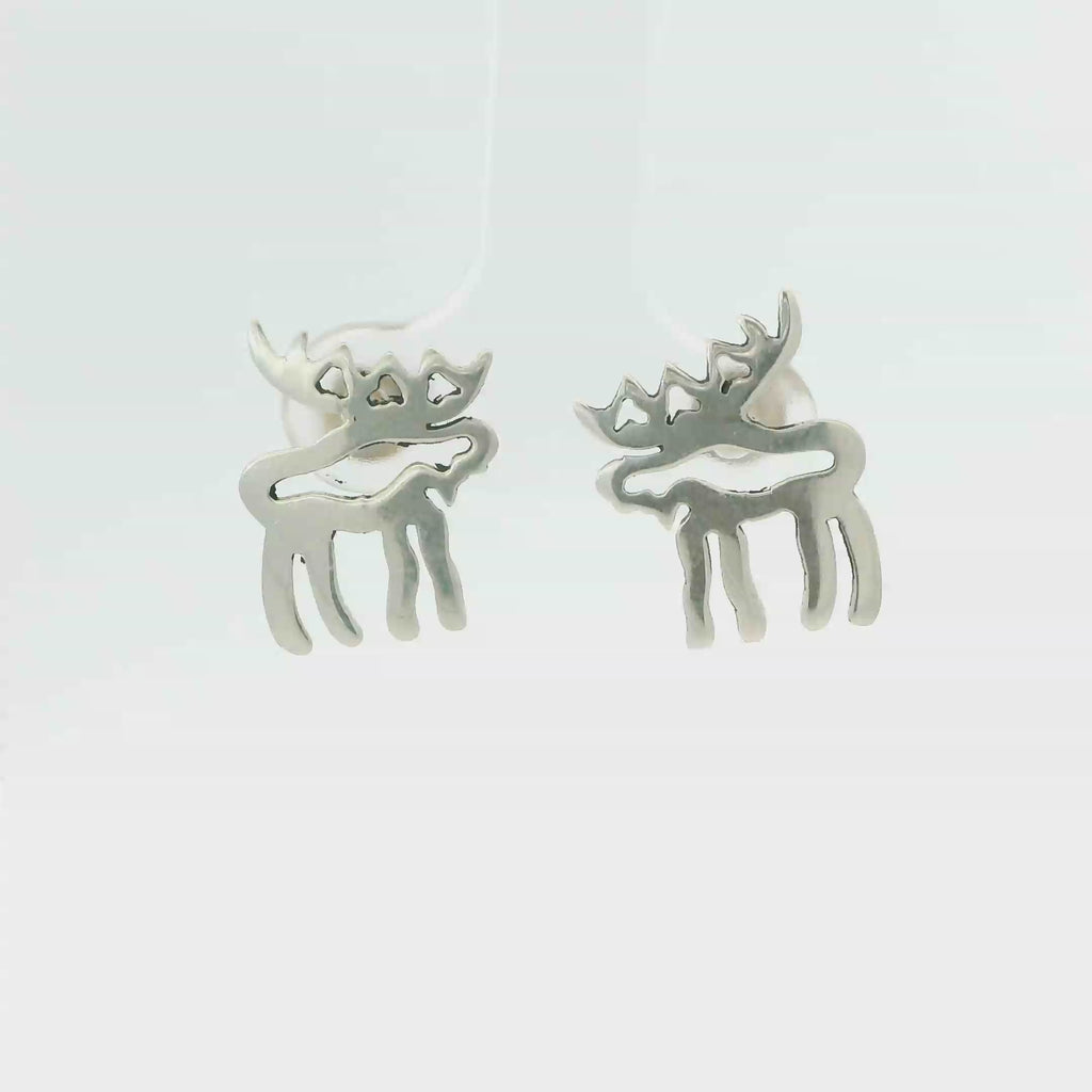MOOSE STERLING SILVER EARRINGS