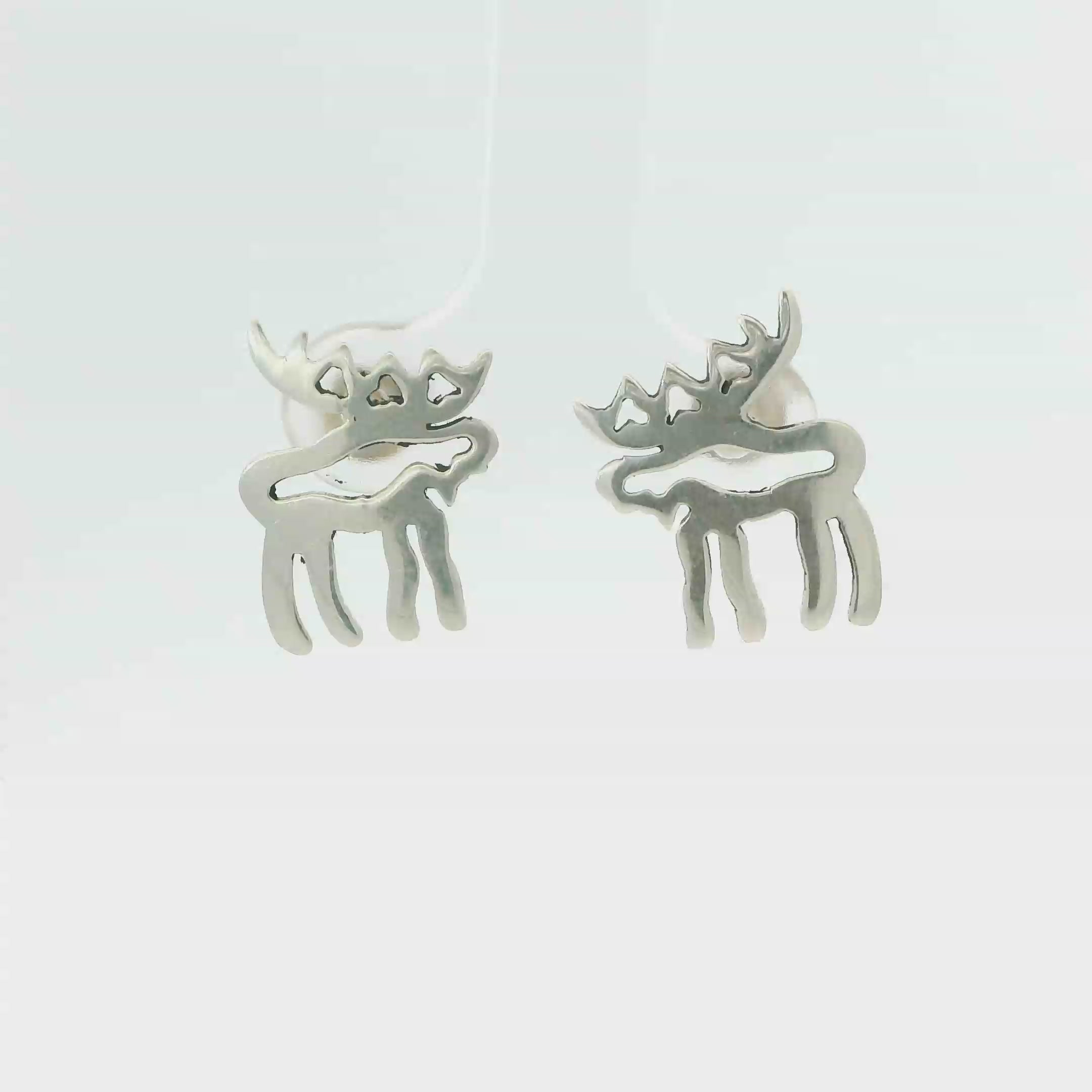 MOOSE STERLING SILVER EARRINGS
