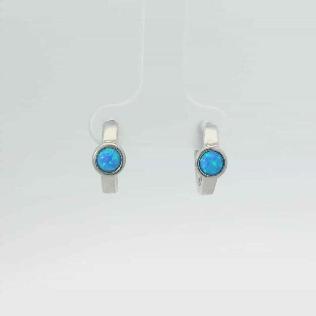 BLUE LAB OPAL STERLING SILVER EARRINGS