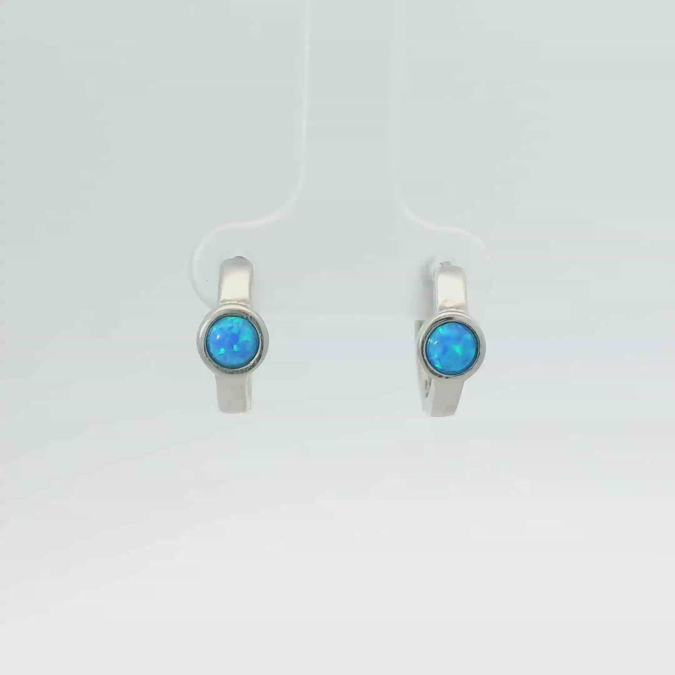 BLUE LAB OPAL STERLING SILVER EARRINGS