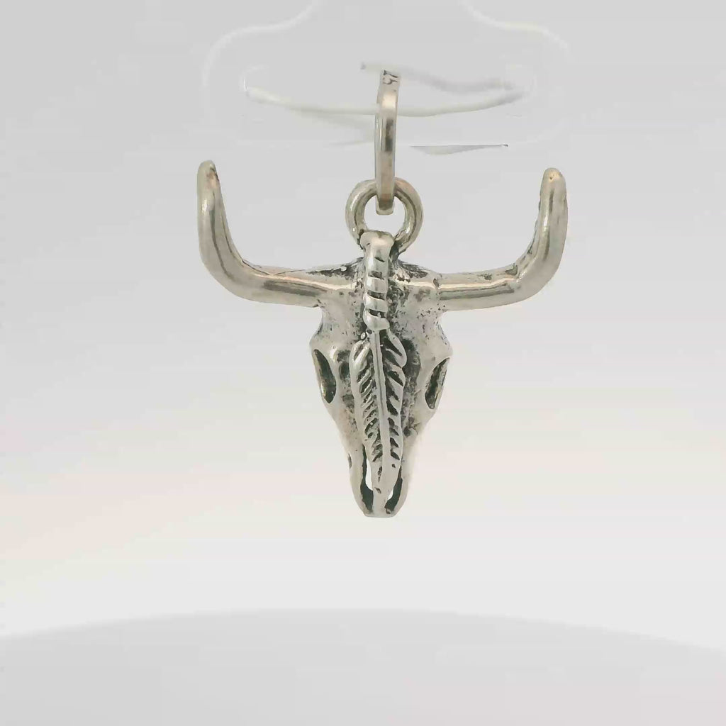 BULL SKULL STERLING SILVER PENDANT