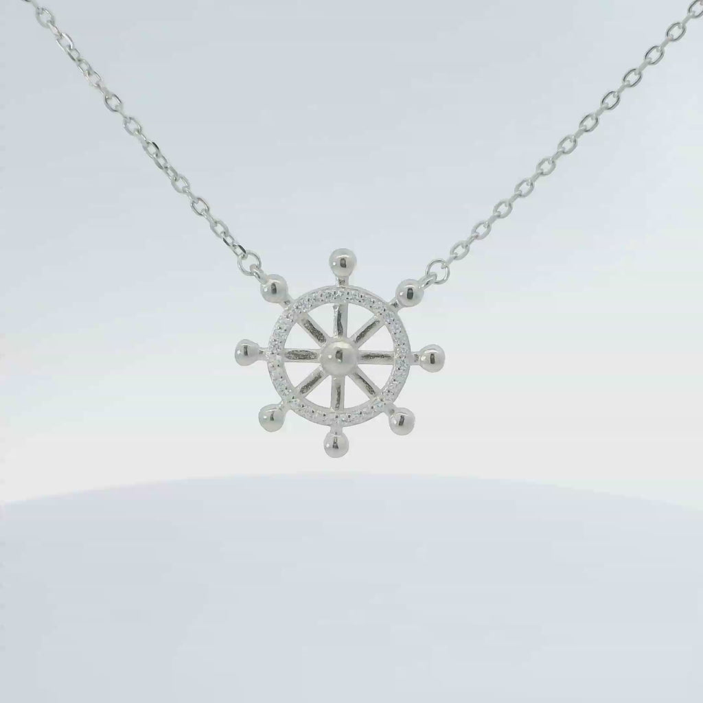Sterling silver cubic zirconia necklace (Helm)
