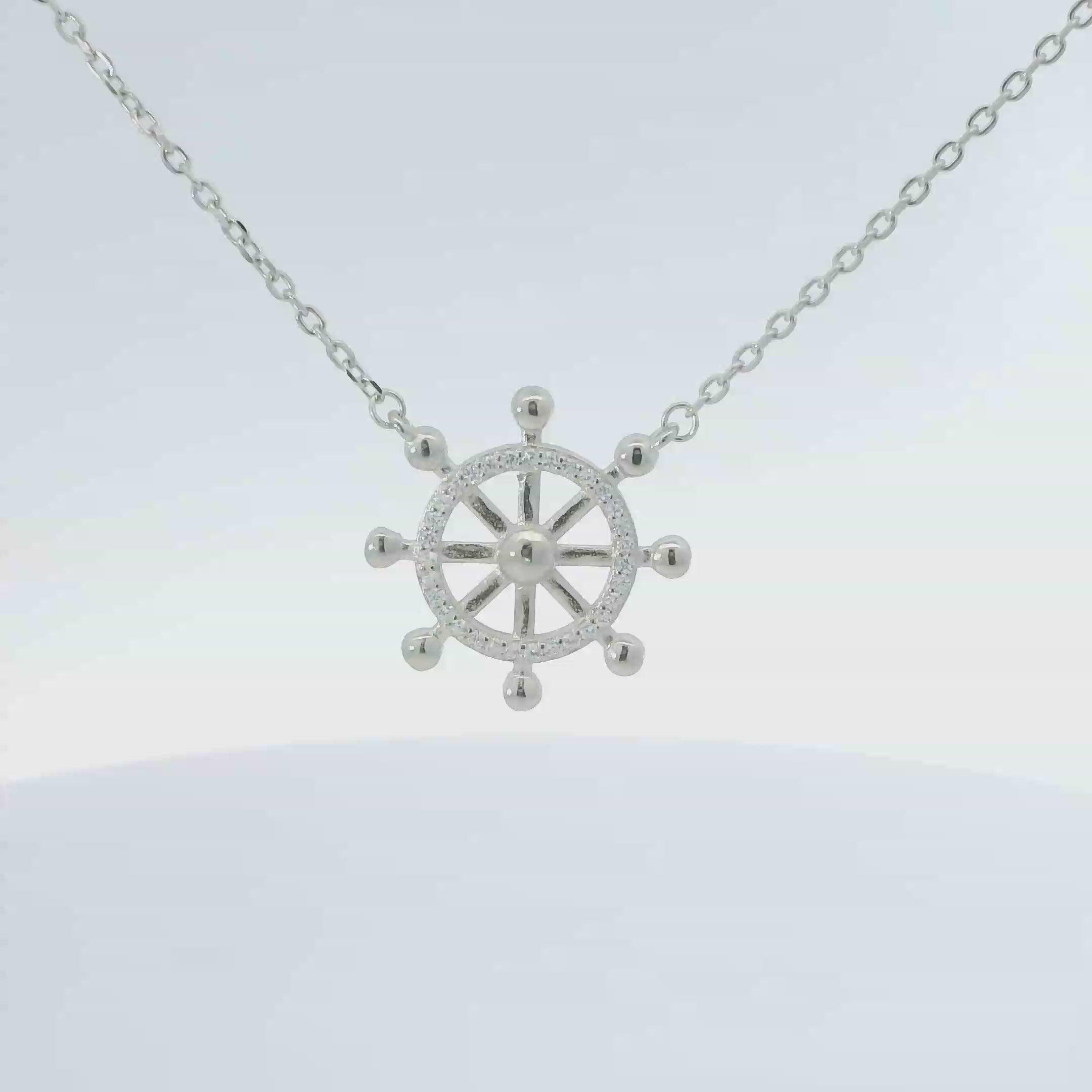 Sterling silver cubic zirconia necklace (Helm)
