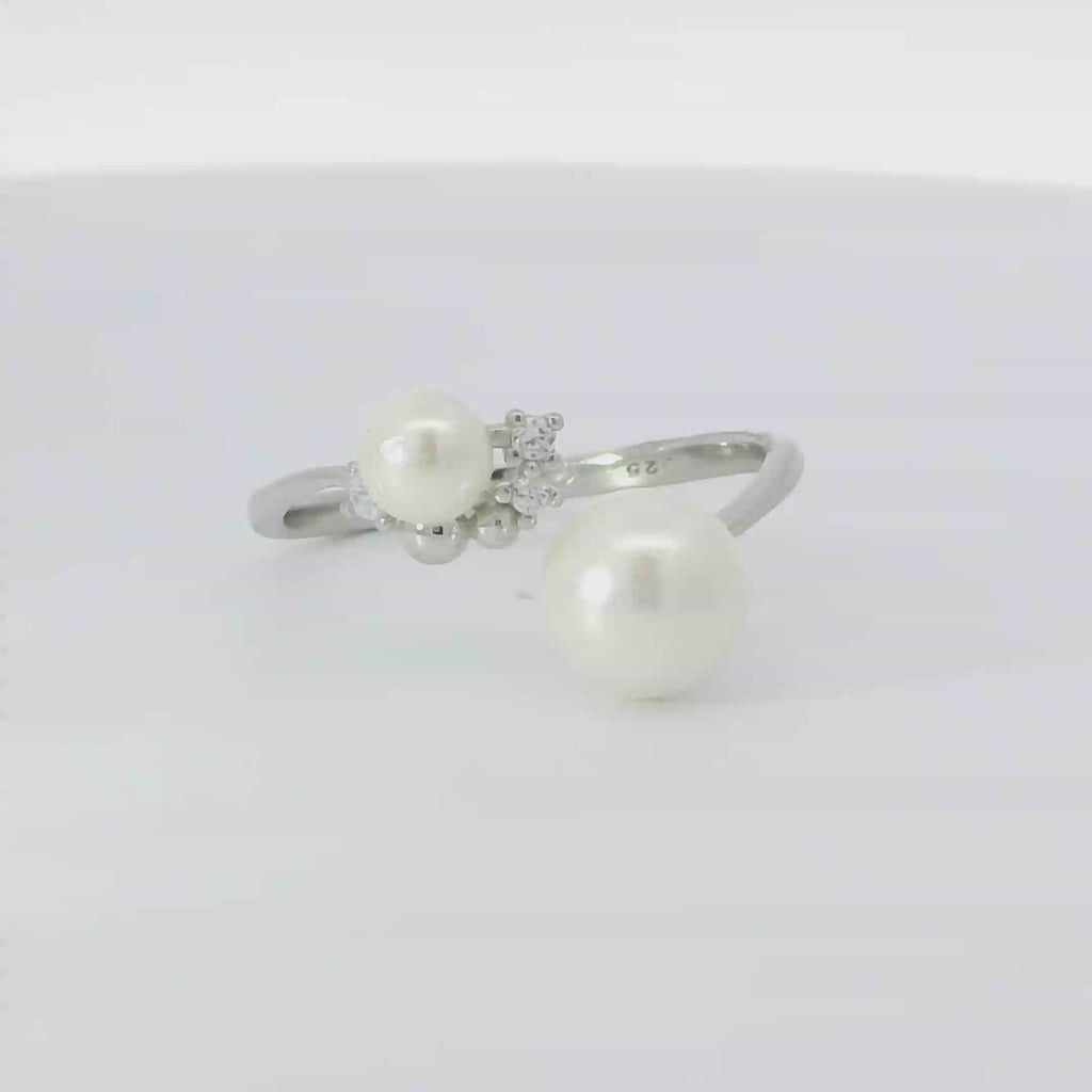 Pearl Sterling Silver adjustable ring