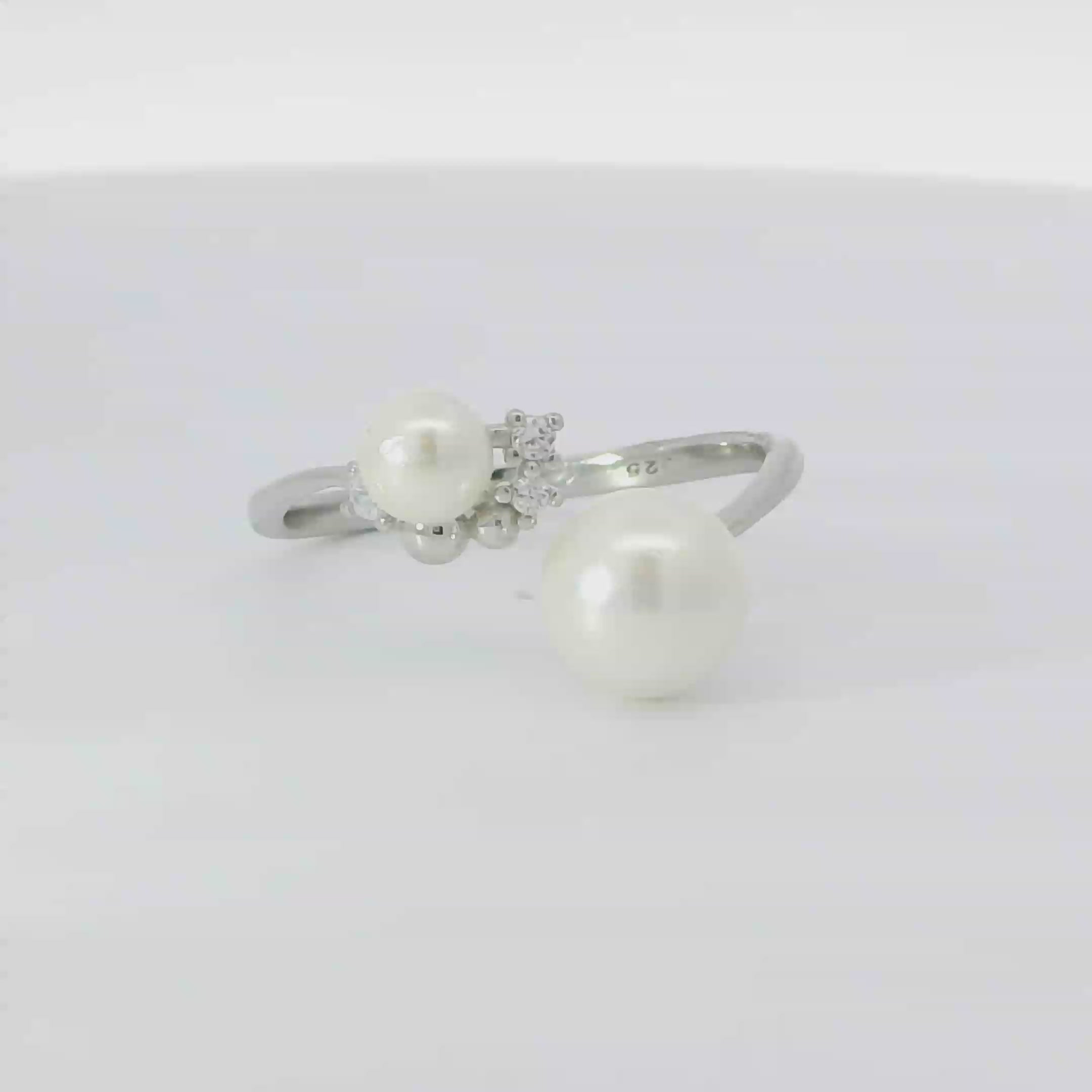 Pearl Sterling Silver adjustable ring