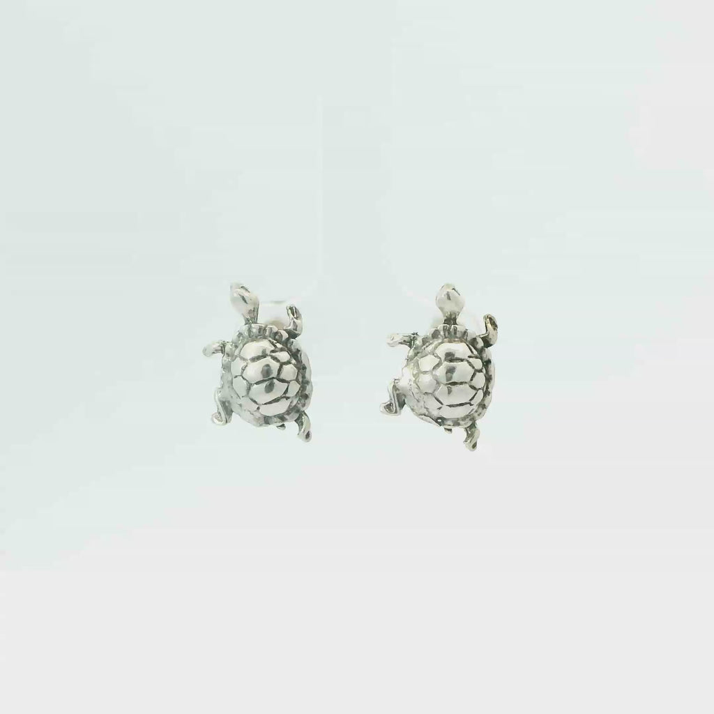 TURTLE STERLING SILVER EARRINGS