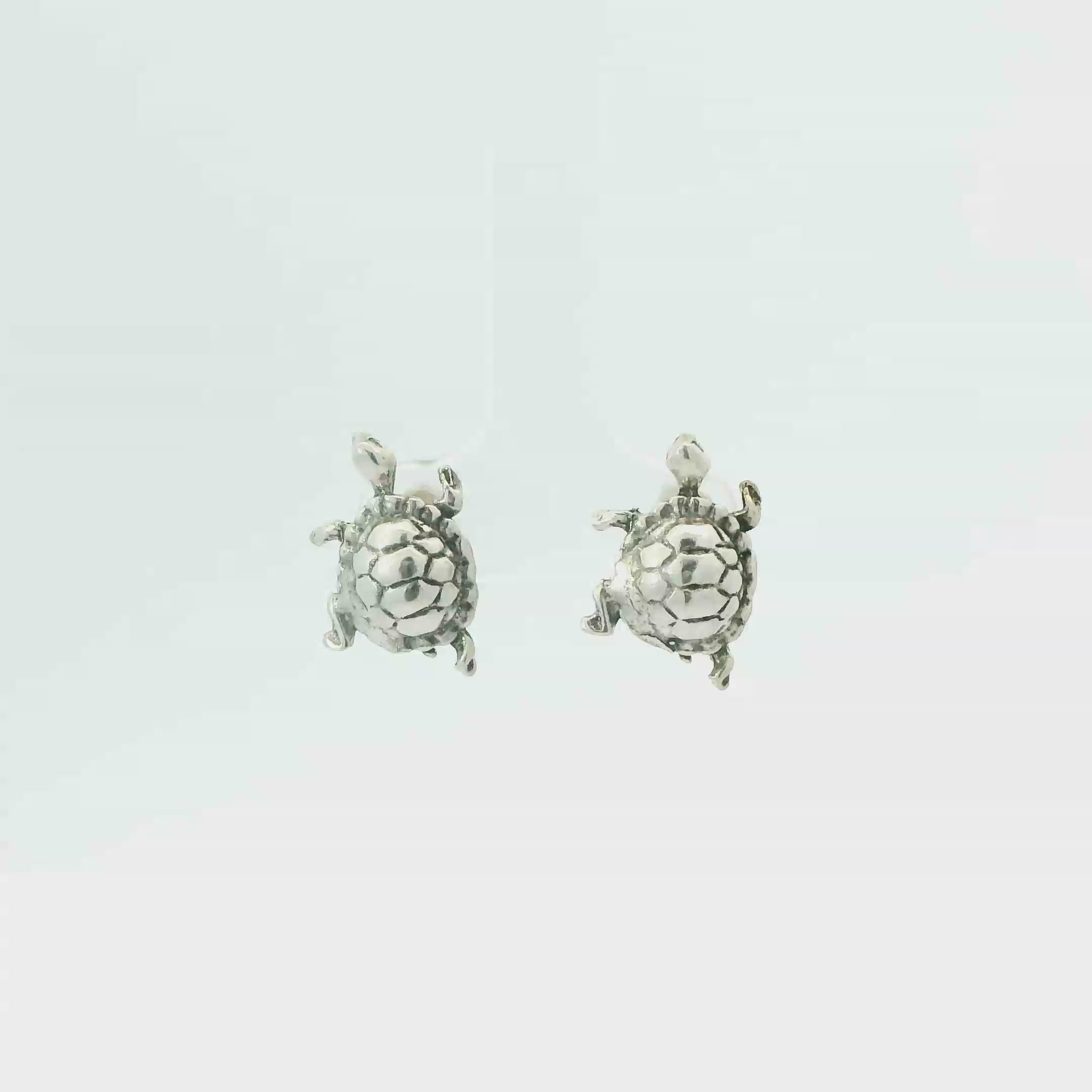 TURTLE STERLING SILVER EARRINGS