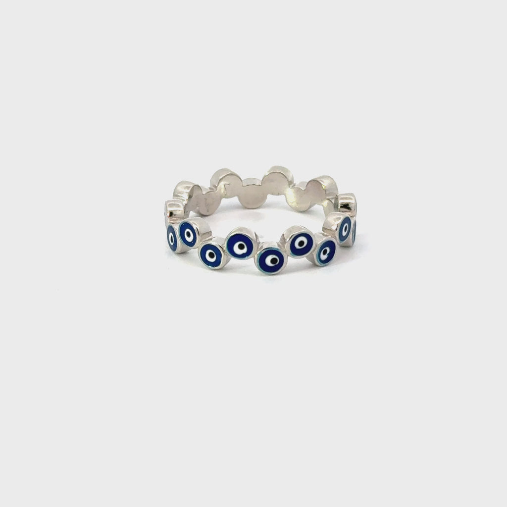 Evil Eye Ring Dark Blue