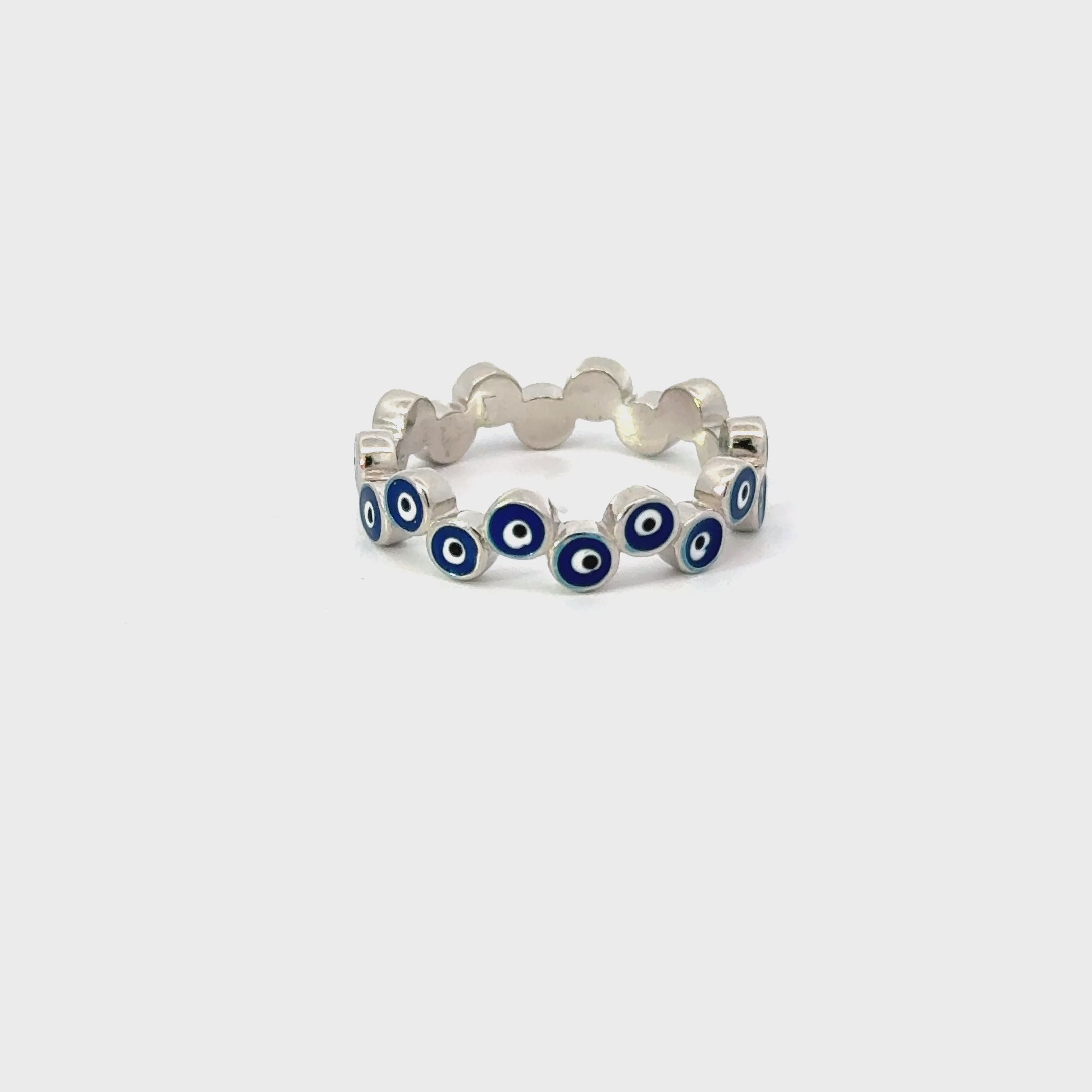 Evil Eye Ring Dark Blue