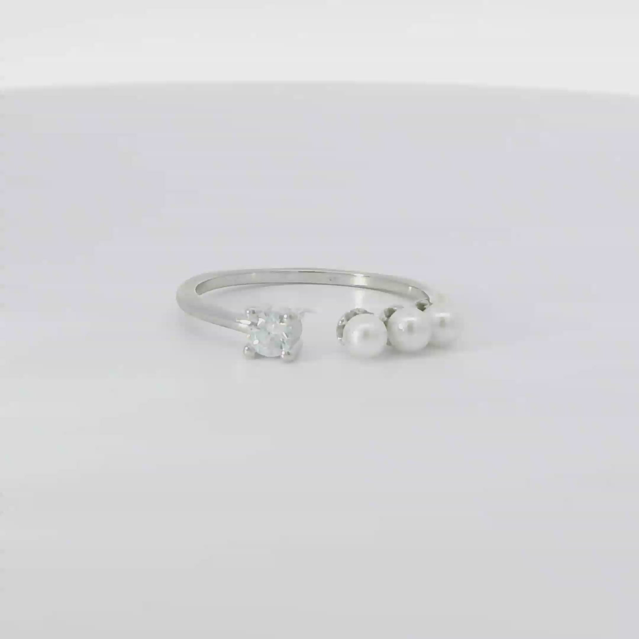 Pearl Sterling Silver adjustable ring