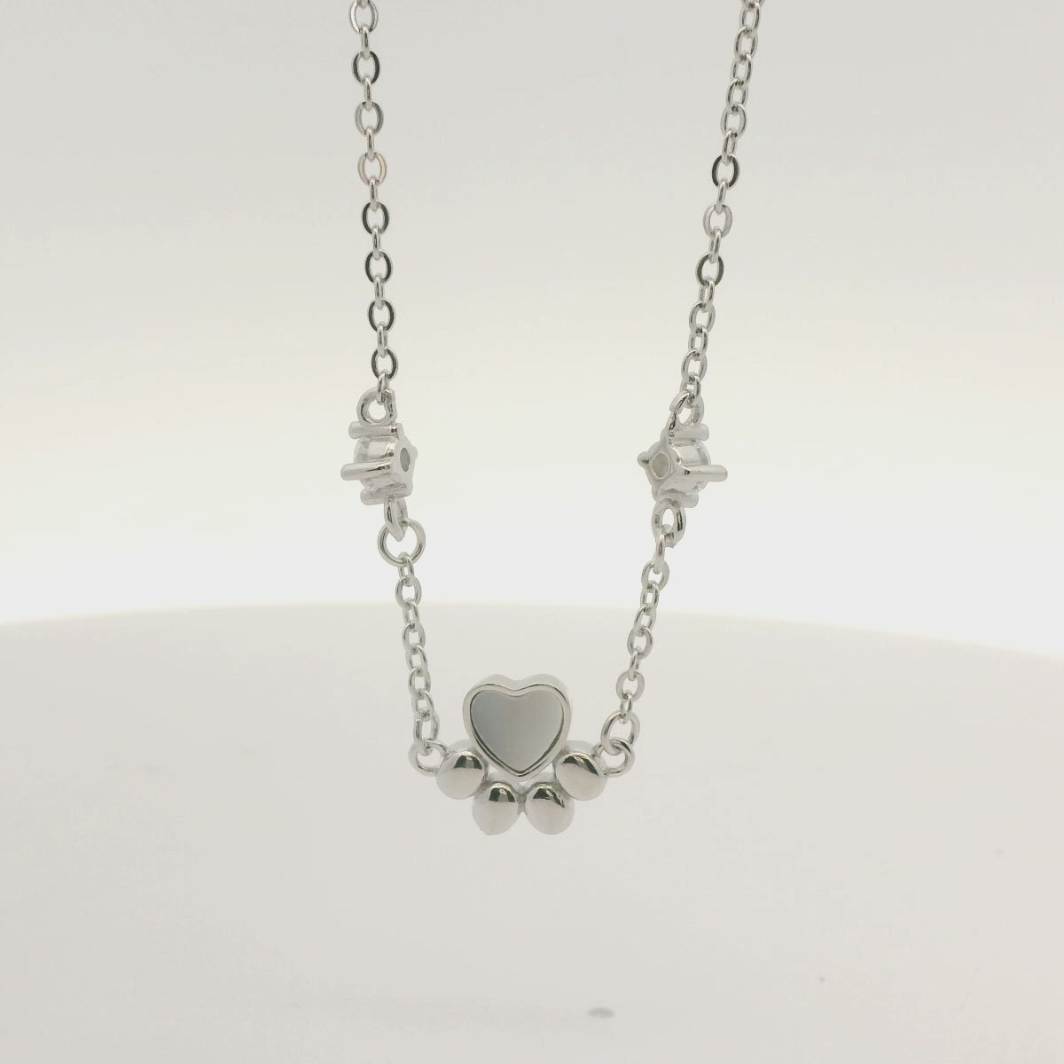 STERLING SILVER CZ PAW BRACELET