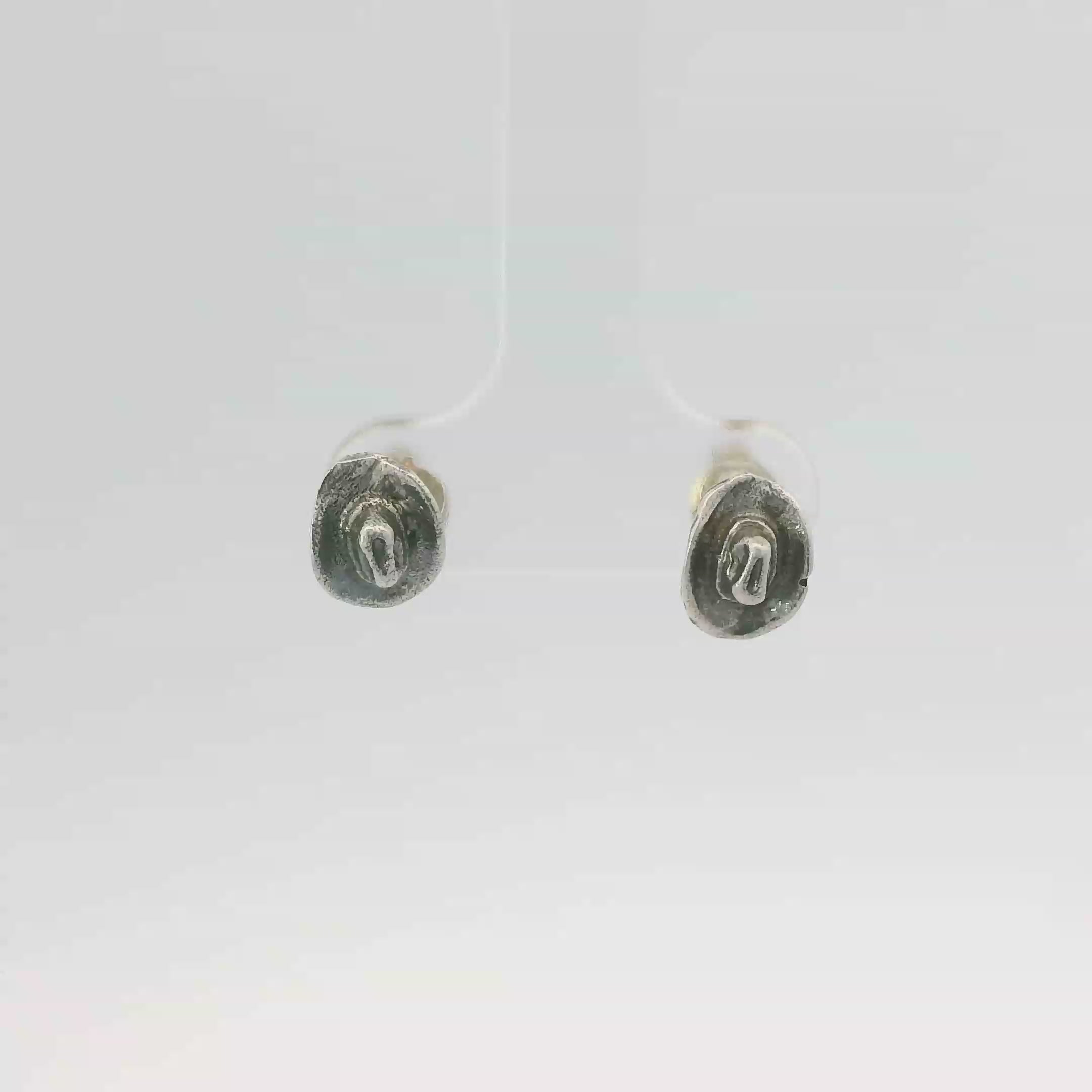 COWBOY HAT STERLING SILVER EARRINGS