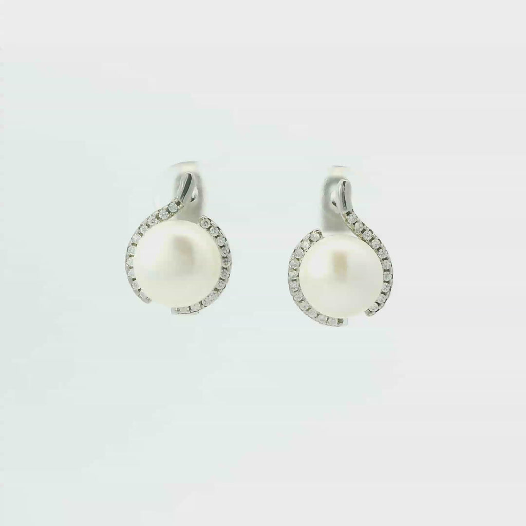 STERLING SILVER PEARL EARRINGS