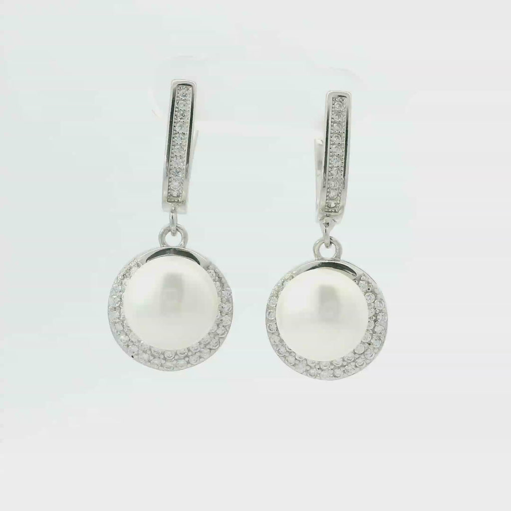STERLING SILVER PEARL EARRINGS