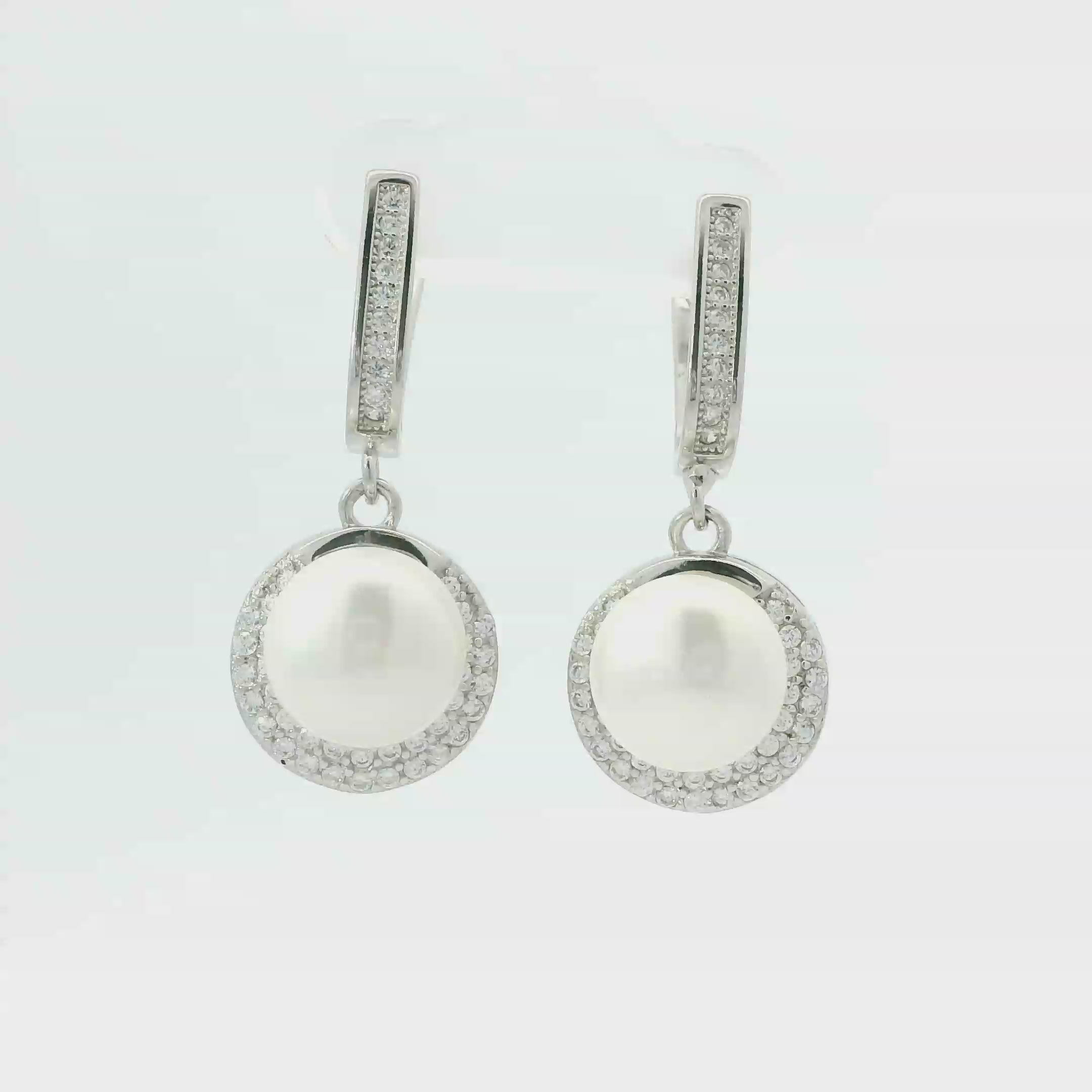 STERLING SILVER PEARL EARRINGS