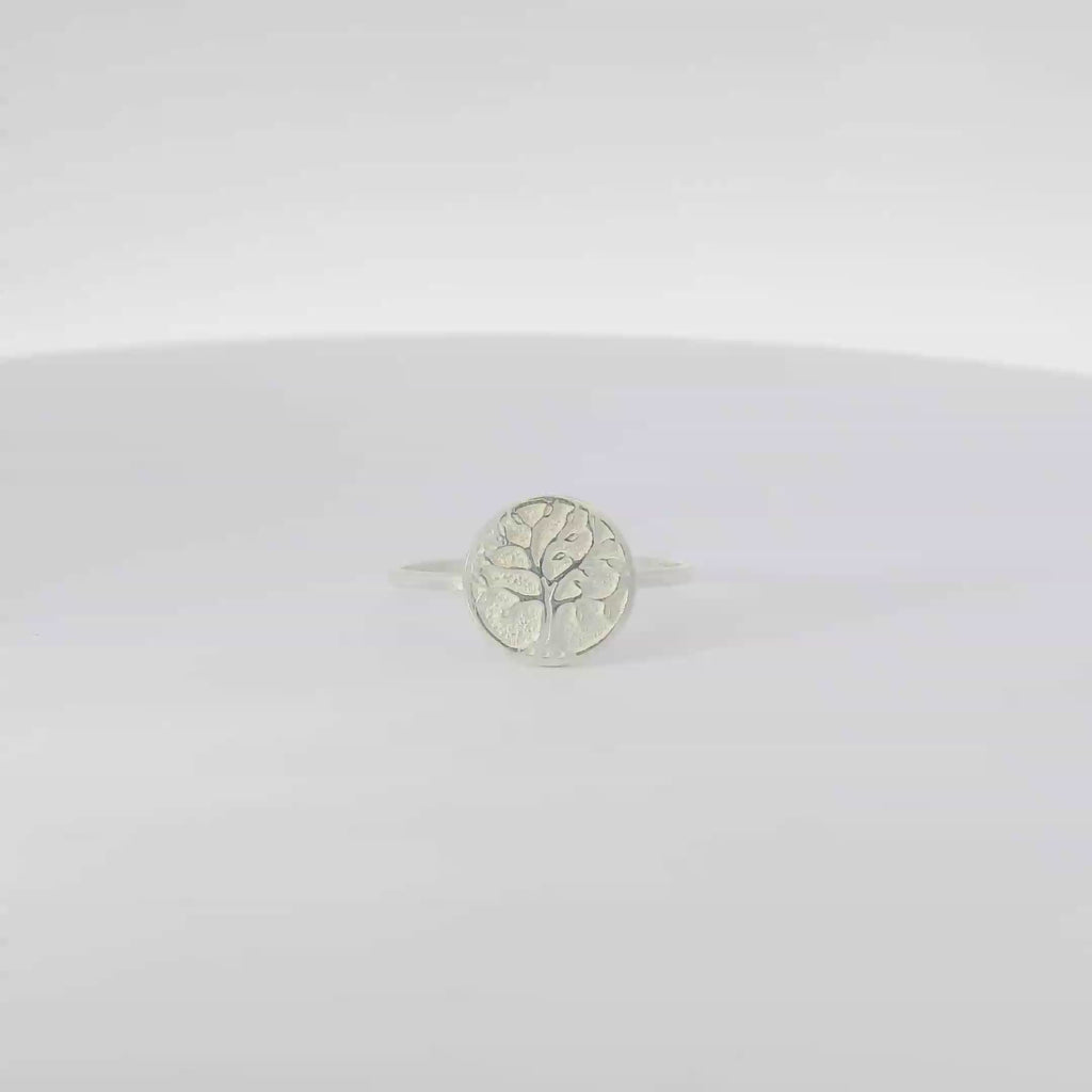 Tree of life sterling silver ring