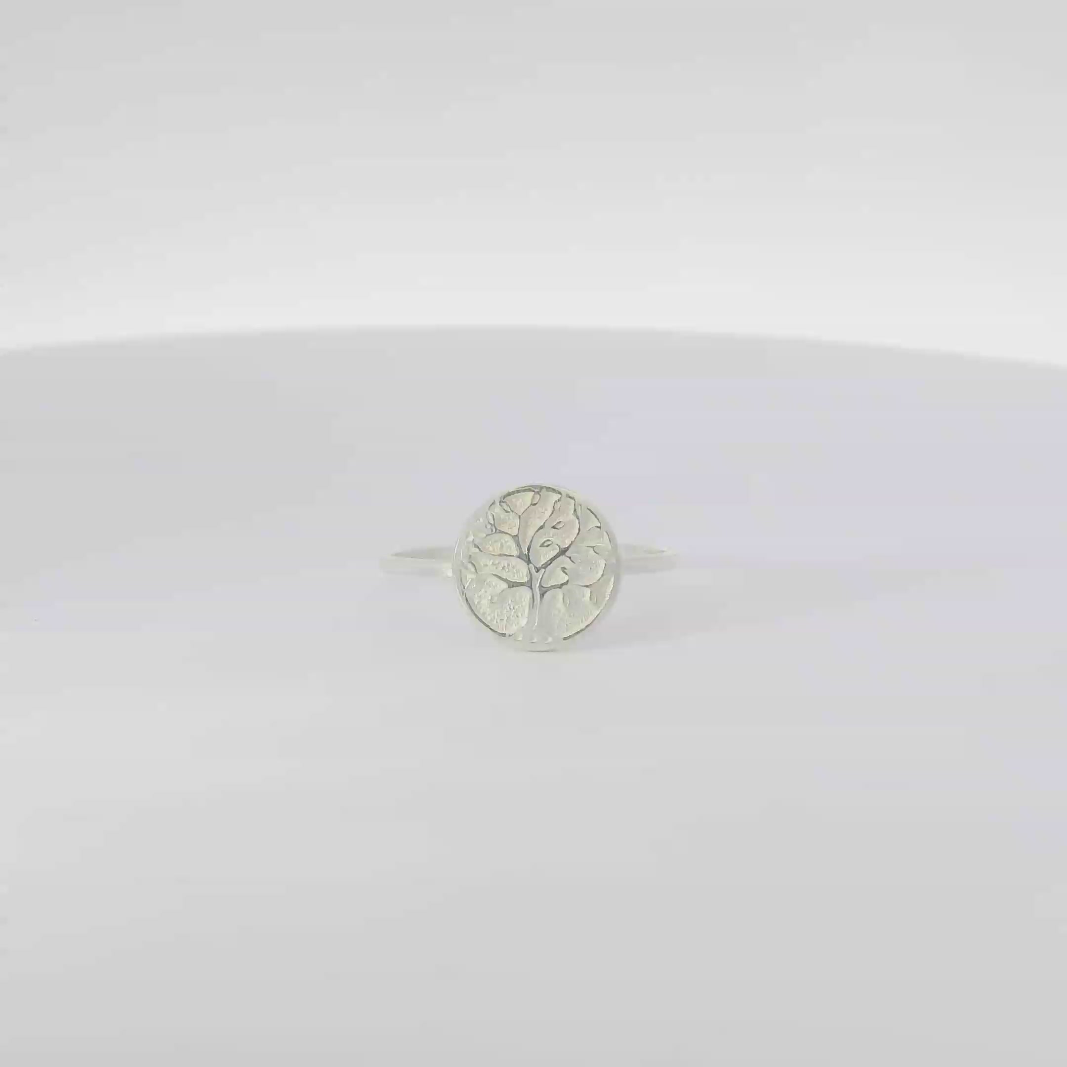 Tree of life sterling silver ring