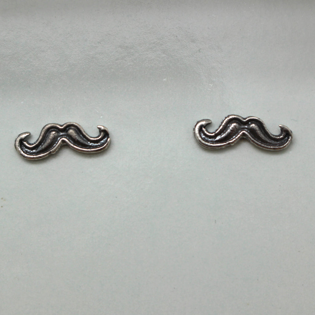 MUSTACHE STERLING SILVER EARRINGS
