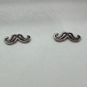 MUSTACHE STERLING SILVER EARRINGS