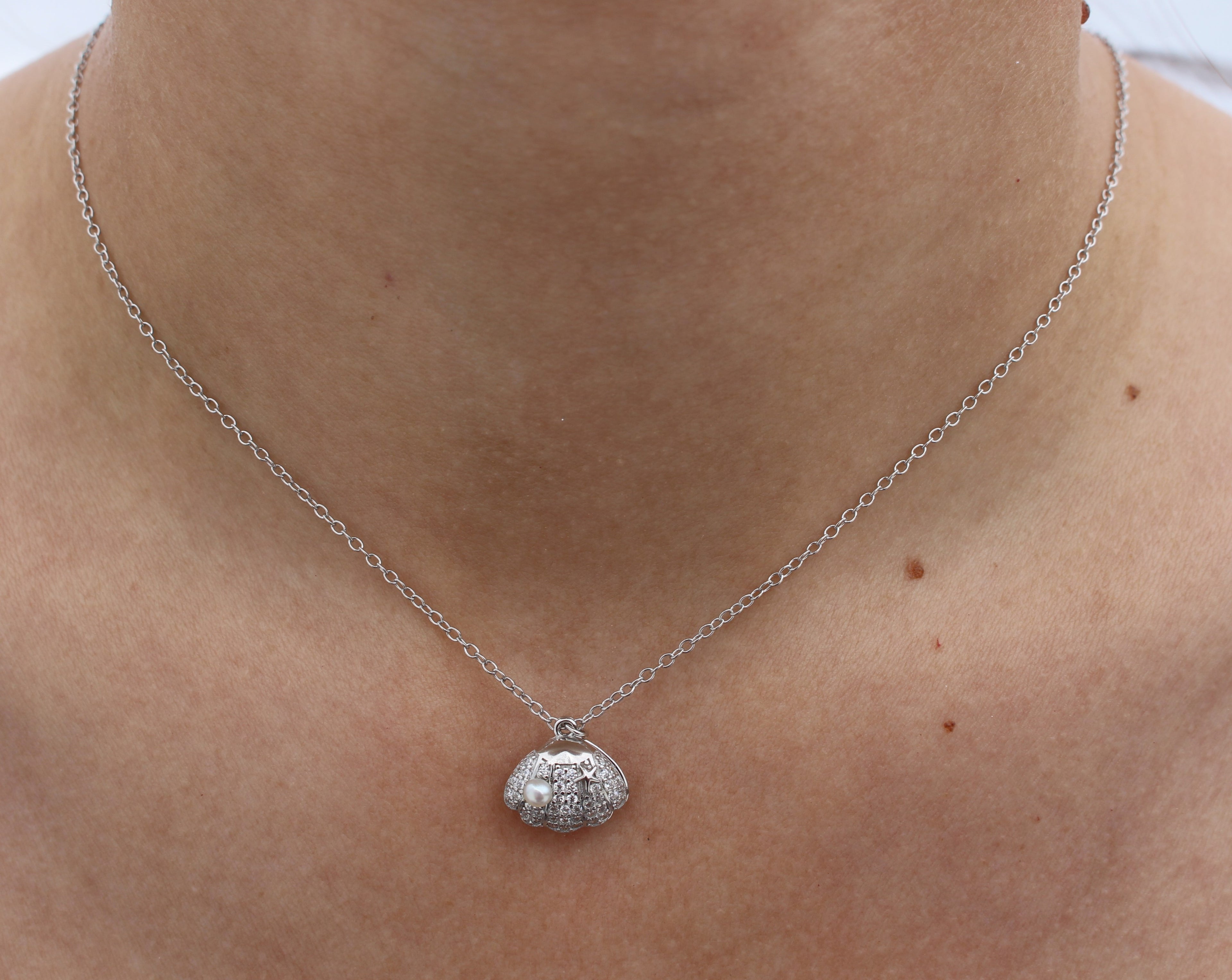 STERLING SILVER PEARL NECKLACE
