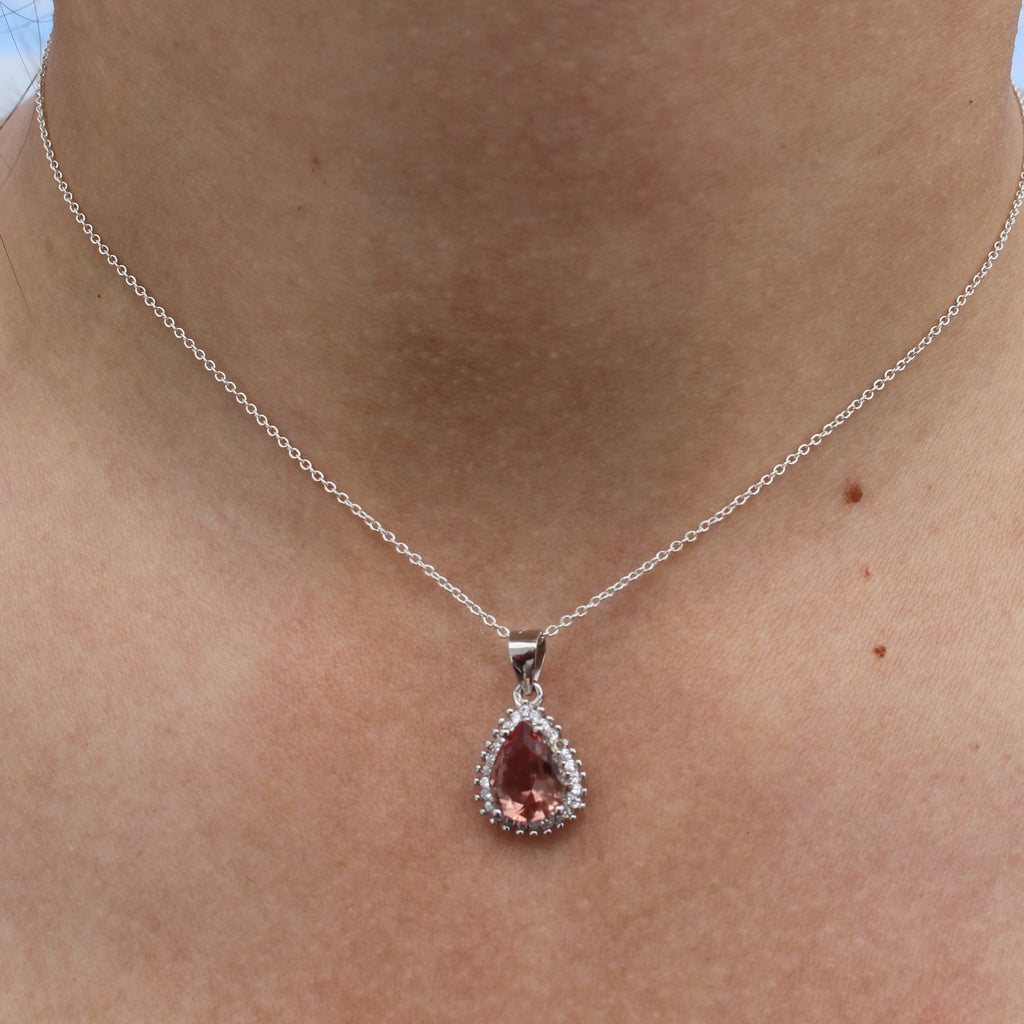 ZULTANITE PENDANT, CUBIC ZIRCONIA STERLING SILVER,T(OVAL PEAR)