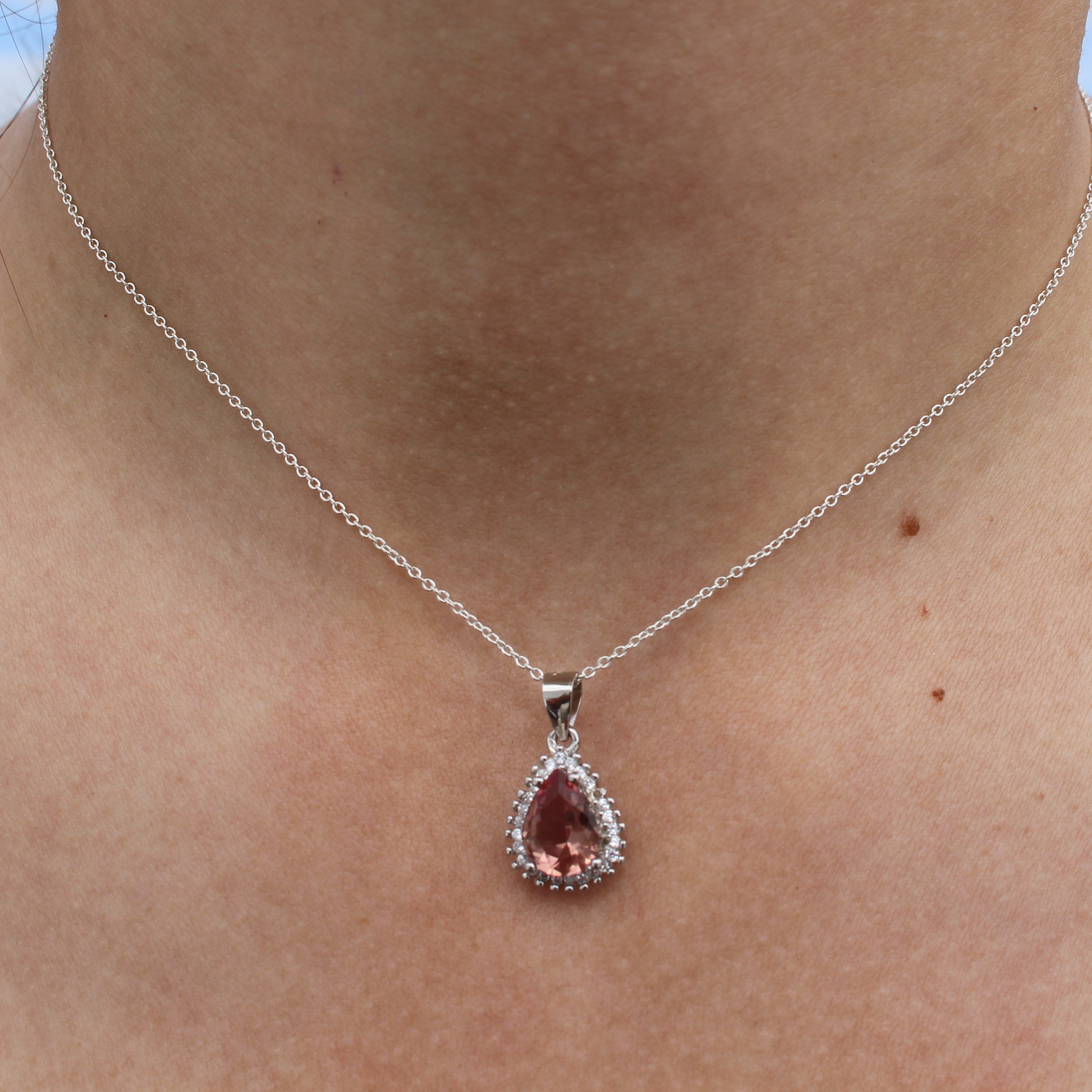 ZULTANITE PENDANT, CUBIC ZIRCONIA STERLING SILVER,T(OVAL PEAR)