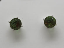 Load image into Gallery viewer, ZULTANITE EARRINGS, THE COLOR OF THE STONE CHANGES WITH DIFFERENT LIGHTING (ROUND)