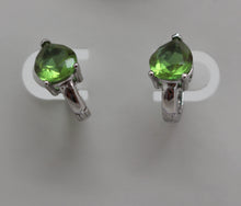 Load image into Gallery viewer, ZULTANITE EARRINGS, CUBIC ZIRCONIA STERLING SILVER, THE COLOR OF THE STONE CHANGES WITH DIFFERENT LIGHTING (PEAR SHAPE)