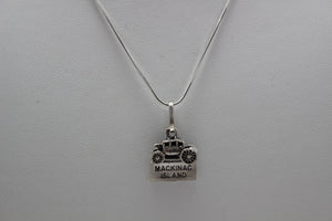 HORSE CARRIAGE STERLING SILVER PENDANT (MACKINAC ISLAND)