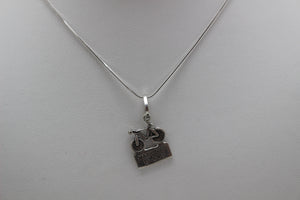 BICYCLE STERLING SILVER PENDANT (MACKINAC ISLAND)