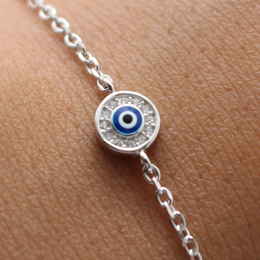Crystal Fashion Charm Resin Butterfly Cutout Blue Eyes Evil Eye Bracelet -  China Bracelet and Jewelry price | Made-in-China.com