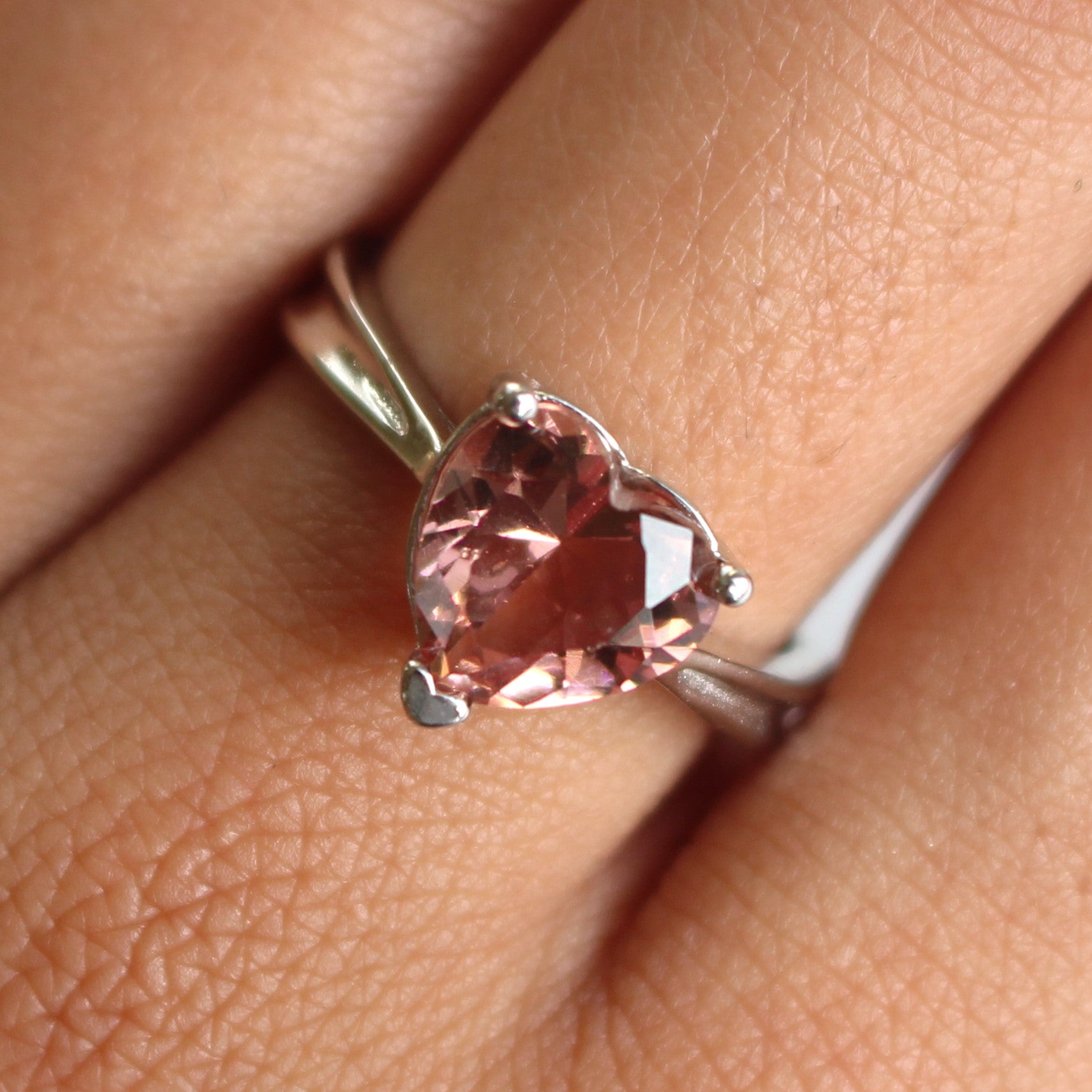 Red Quartz Heart Silver Ring, Heart Gemstone Ring, Red Heart Ring, Dainty  Ring, 925 Sterling Silver Ring, Valentine Gift for Her, 318 - Etsy