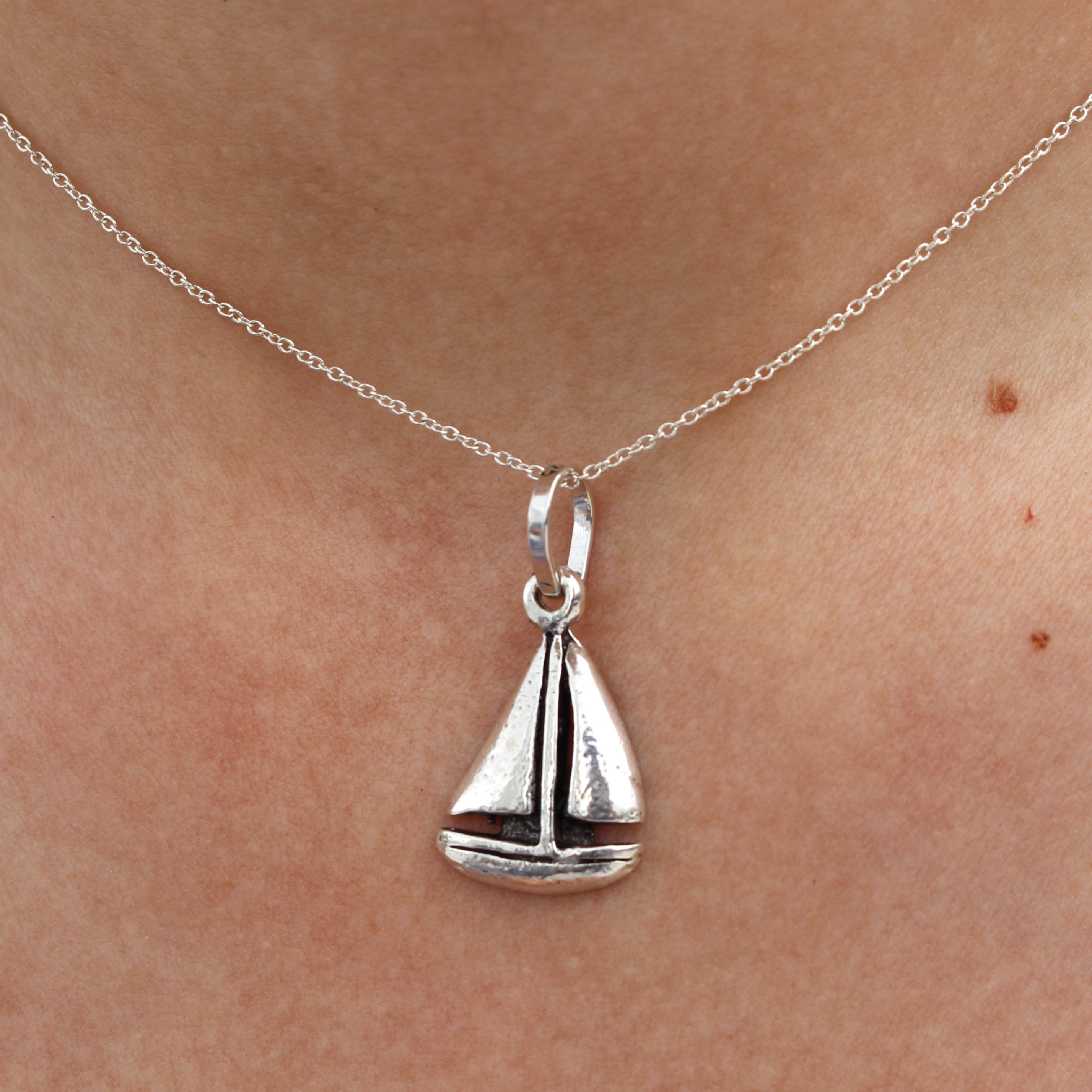 SAIL BOAT STERLING SILVER PENDANT