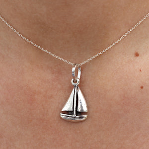 SAIL BOAT STERLING SILVER PENDANT