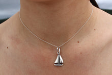 Load image into Gallery viewer, SAIL BOAT STERLING SILVER PENDANT