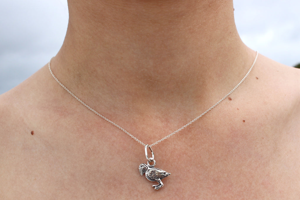 PUFFIN STERLING SILVER PENDANT