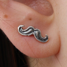 Load image into Gallery viewer, MUSTACHE STERLING SILVER EARRINGS