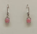 WHITE, BLUE, PINK LAB OPAL STERLING SILVER EARRINGS (ROUND)