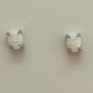 LAB OPAL EARRINGS,WHITE,PINK, BLUE(OVAL)