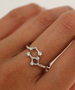 AQUARIUS ZODIAC CONSTELLATION RING